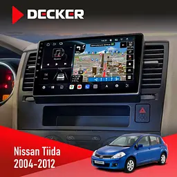 Штатна магнітола Nissan Tiida 2004-2012 Decker D9-011 4x64, DSP, 4G, 360 Decker (НФ-00006164)