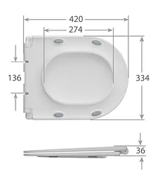 Унітаз-компакт Mixxus Bevel-0407-T1 630x350x795 мм, система змиву Tornado 1.0 MI6690, Білий - мініатюра 7