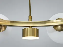 Елегантна підвісна люстра для кабінету Diasha LQ7131/8+8BR золота 80 см G9 LED 16-22 кв. м. - мініатюра 4