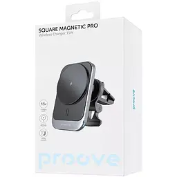 Автомобільний тримач з бездротовою зарядкою Proove Square Magnetic PRO 15W - мініатюра 3