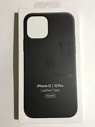 Чохол шкіряний Leather Case MagSafe MHKG3ZM/A (Original) для Apple iPhone 12/12 Pro (6.1") Black - мініатюра 2