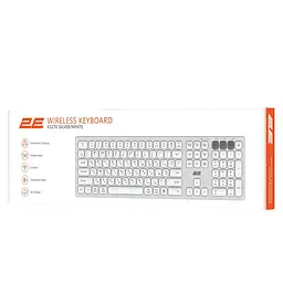 Клавіатура 2E KS270 WL/BT EN/UK/RU Silver White (2E-KS270WBWH) - мініатюра 2