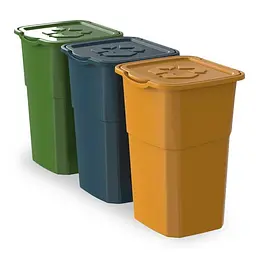 Набір баків сортувальних Eco Plastmeccanica  50 л  3 шт. (00-00020033) - мініатюра 2