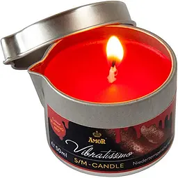 Масажна свічка - Vibratissimo Burning Red, 50 мл - мініатюра 3