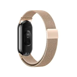 Ремінець для фітнес-браслета Boorui для Xiaomi Mi Band 8 і 9 міланська петля рожеве золото - мініатюра 3