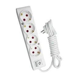 Мережевий подовжувач TECCO 3м 4 поста white (8681277842733)