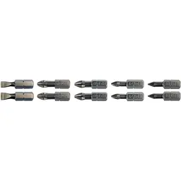 Набір насадок викрутковихYATO SL5 SL6 PH1/1 PH2/2 PZ1/1 PZ2/2 L= 25 мм (YT-04822)