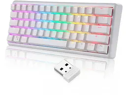 Клавіатура Motospeed SK66 Gateron Blue Hot Swap White (mtsk66wmb) - мініатюра 2