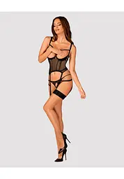 Корсет Obsessive Lanelia M/L чорний - мініатюра 4
