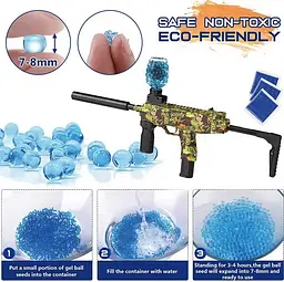 Бластер автоматичний OldBro MP9 Gel Ball з гель кульками орбіз 10500 шт. eXtream blue - мініатюра 3