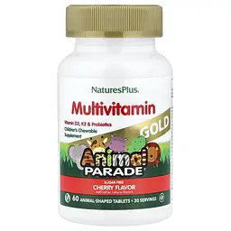 Комплекс для Дітей з Мультивітамінами та Мікроелементами Animal Parade Gold - 60 жувальних таб