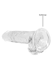 Фалоімітатор - Realrock Dildo 7" Transparent - мініатюра 4