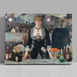Інтер'єрна картина Бар Фолі-Бержер, Едуар Мане, Édouard Manet, Bar at Folies-Bergère, інтер'єрний декор, 60×80 см (id6893)