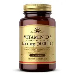 Вітамін D3, Vitamin D3 Cholecalciferol 125 mcg 5000 IU - 100 softgels