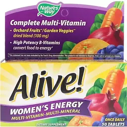 Мультивітаміни для жінок Nature's Way Alive! Women's Energy 50 таблеток - мініатюра 2