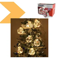 Гірлянда Xmas Мікс 4 види 200L W-1 Copper curtain ball lamp W білий 3M*1.5M (47655-8076_248) - мініатюра 2