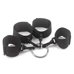 Фіксатори для рук і ніг BDSM-аксесуари для різних ігор Чорний K000380 - мініатюра 2