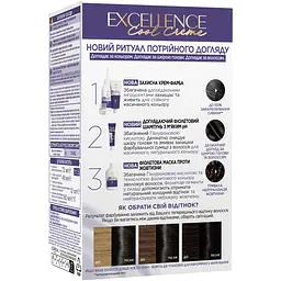Стійка фарба для волосся L'Oreal Paris Excellence Cool Creme 3.11 Ультра попелястий темно каштановий - мініатюра 2