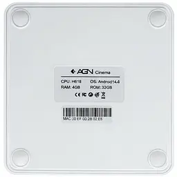 TV Медіаплеєр AGN Media Box Cinema 4/32Gb/Allwinner H618/ Android 14/ WiFi 2.4G+5G/LAN:100M/ BT 5.4 - мініатюра 3