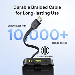 Зовнішній акумулятор Baseus EnerFill FC51 Bipow2 Pro 20000mAh with Built-in USB-C Cable E0027701 - мініатюра 7