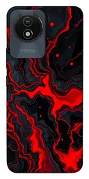 TPU чохол Demsky Black red marble для Vivo Y02