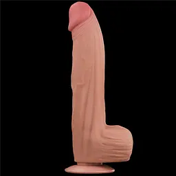 Фалоімітатор 12'' King Sized Sliding Skin Dual Layer Dong LOVETOYS 66-LV317052 99188 - мініатюра 6