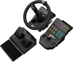 Комплект (кермо, педалі), панель приладів Logitech G Heavy Equipment Bundle Farm Sim Controller (945-000062) - мініатюра 2