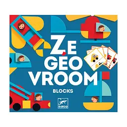 Настільна гра Djeco Набір дерев'яних геометричних фігур Ze Geo Vroom (DJ06436)