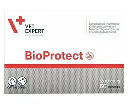 Харчова добавка для котів і собак Vet Expert BioProtect для підтримки кишкової мікрофлори, 1 капсула