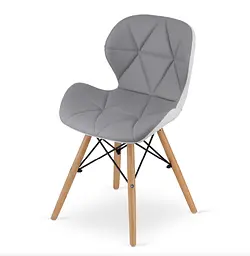 Крісло Leobert Lago оксамитове сіро-білий - мініатюра 7