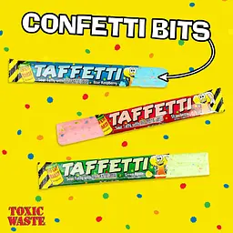 Жувальна цукерка Toxic Waste Green Apple Taffetti Sour Taffy 20г - мініатюра 4