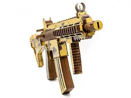 Дерев'яний 3D конструктор Автомат HK-416, Puzzleok (HK-416), 235 дет. - мініатюра 4