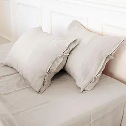 Комплект постільної білизни MirSon Natural Linen Jasmine льон полуторний євро бежево-сірий (2200008269043) - мініатюра 6