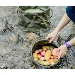 Складане відро для води Naturehike NH20SJ040 з ПВХ 20 л світло-коричневе - мініатюра 4