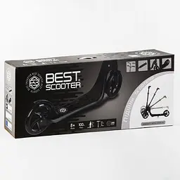 Самокат Best Scooter 92х48х104 см Чорно-білий 000231607 - мініатюра 6