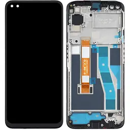 Дисплей Realme 6 Pro чорний, оригінал PRC, з рамкою p/n: 36672C_1051000019