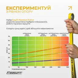 Набір двошарових резинок для підтягування EasyFit Premium 7-45 кг (3 шт) - мініатюра 8