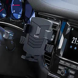 Холдер Hoco CA86 Davy one-button air outlet car holder Чорний - мініатюра 3
