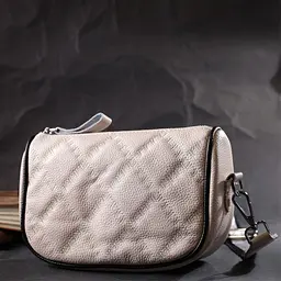 Сумка крос-боді напівкруглого формату з натуральної шкіри Vintage 22393 біла - мініатюра 10