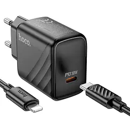 Зарядний пристрій HOCO CS22A Value USB-C PD 30 Вт + кабель USB-C — Lightning чорний (6942007609920) - мініатюра 2
