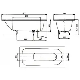 Ванна сталева Kaldewei Saniform Plus 150x70 111600010001 - мініатюра 2