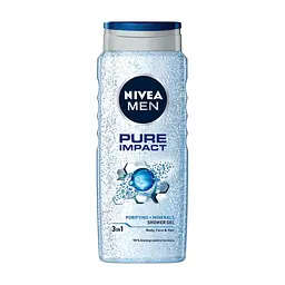Гель для душу Nivea MEN PURE IMPACT Shower Gel 500 мл (4005808628087)
