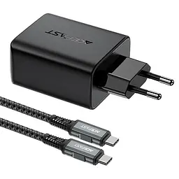 Мережевий зарядний пристрій з кабелем Acefast A17 65W GaN multi-function HUB 4K HDMI USB-A чорний - мініатюра 3