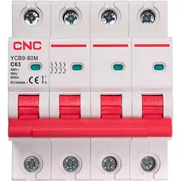 Модульний автоматичний вимикач CNC YCB9-80M 4P C63 6ka