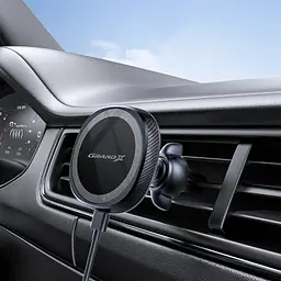 Універсальний автотримач Grand-X MT-15W MagSafe з зарядкою 15W (кріплення на дефлектор) (MT-15W) - мініатюра 6