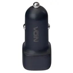 Автомобільний зарядний пристрій VOIN 38W, 1USB QC3.0 18W + 1PD 20W, 12/24V (C-36213) - мініатюра 3