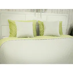 Покривало Руно 220х240 см велюр оливкове (330.55_Olive Green ромб) - мініатюра 8