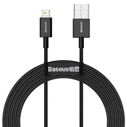 Кабель Baseus Lightning Superior Series Fast Charging 2 метри (CALYS-C01) чорний - мініатюра 1