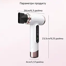 Акумуляторний бездротовий фен для волосся з режимом гарячого повітря портативний фен з акумулятором - мініатюра 5