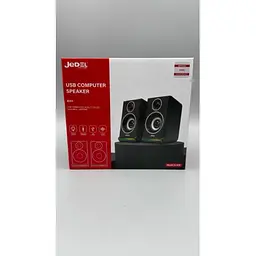 Колонки для комп’ютера JEDEL S-578, 2.0, 6 Вт, USB живлення, mini jack 3.5 мм, RGB підсвічування, чорні - мініатюра 7